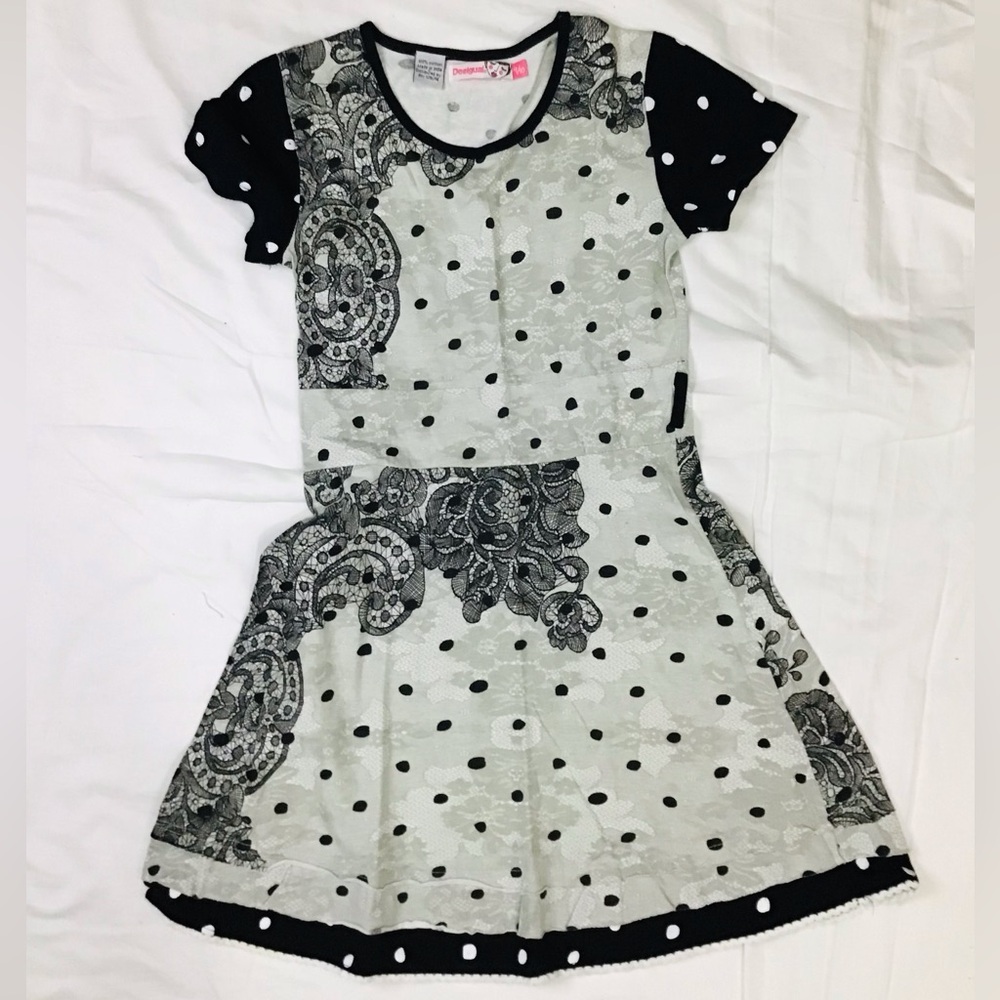 Desigual Girls Lace Pattern Dress NWOT